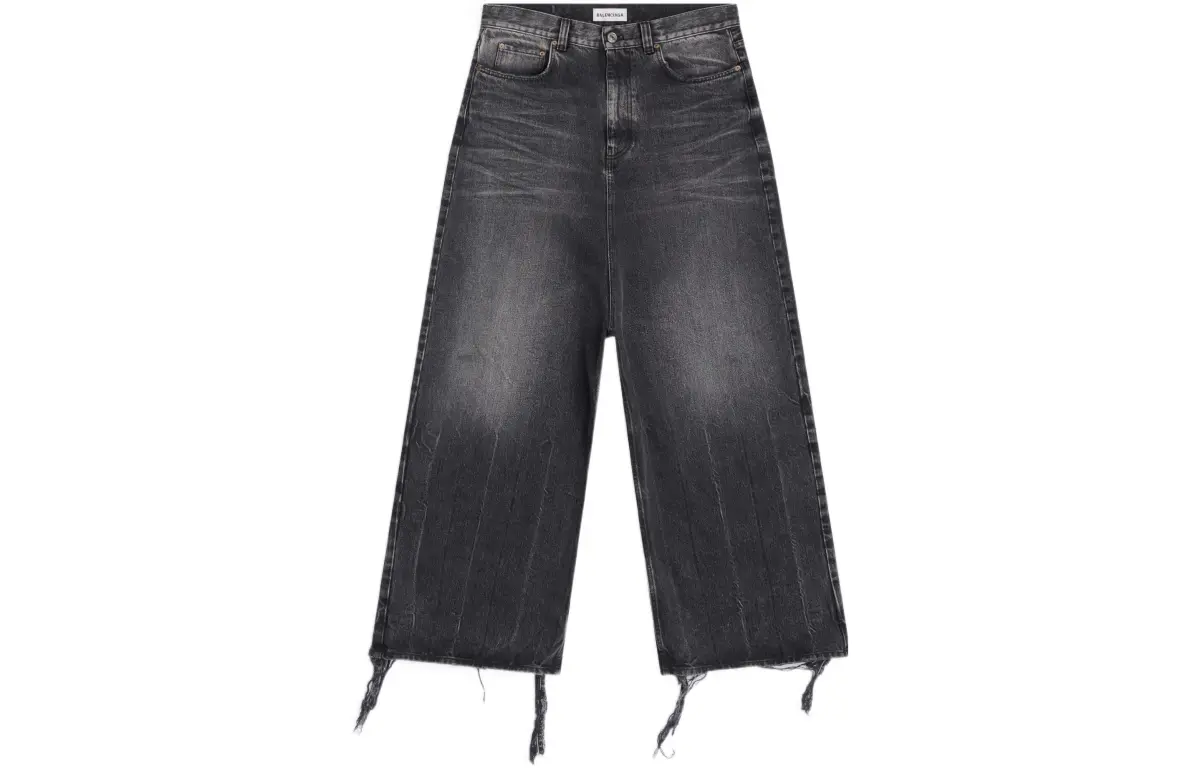 Balenciaga Jeans Women's Black Moderate Wide Leg Pants
