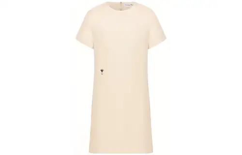DIOR 30 Montaigne SS23 Short Sleeved Dress Women's Beige