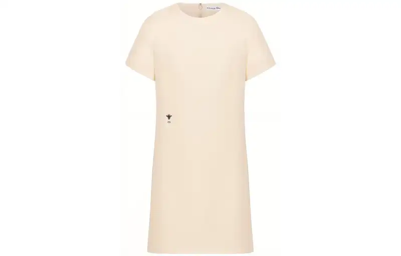 DIOR 30 Montaigne SS23 Short Sleeved Dress Women's Beige