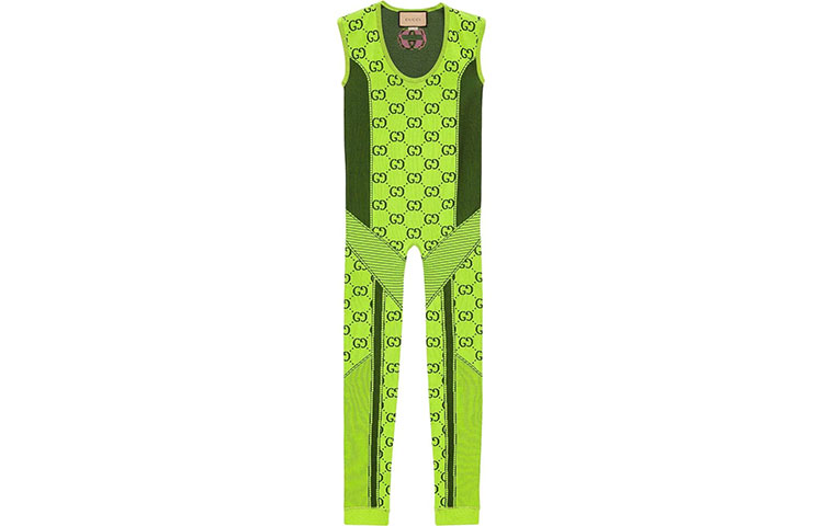 【Previous Season】jacquard- Gg pattern jersey jumpsuit