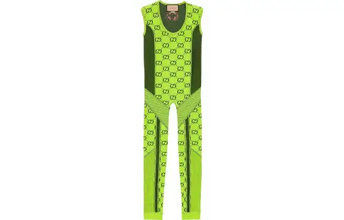 【Previous Season】jacquard- Gg pattern jersey jumpsuit