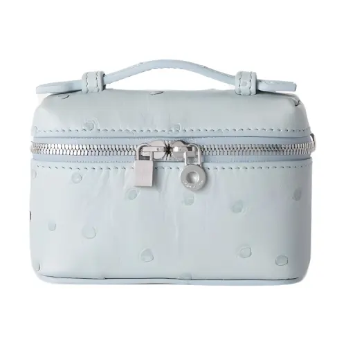 Loro Piana ExtraPocket Ostrich Leather Handbag Women's Mint Blue
