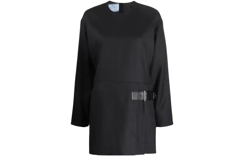 PRADA SS22 Long Sleeved Dress Women's Black