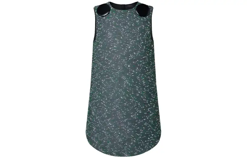 LOUIS VUITTON Oversized Button Bouclé Dress