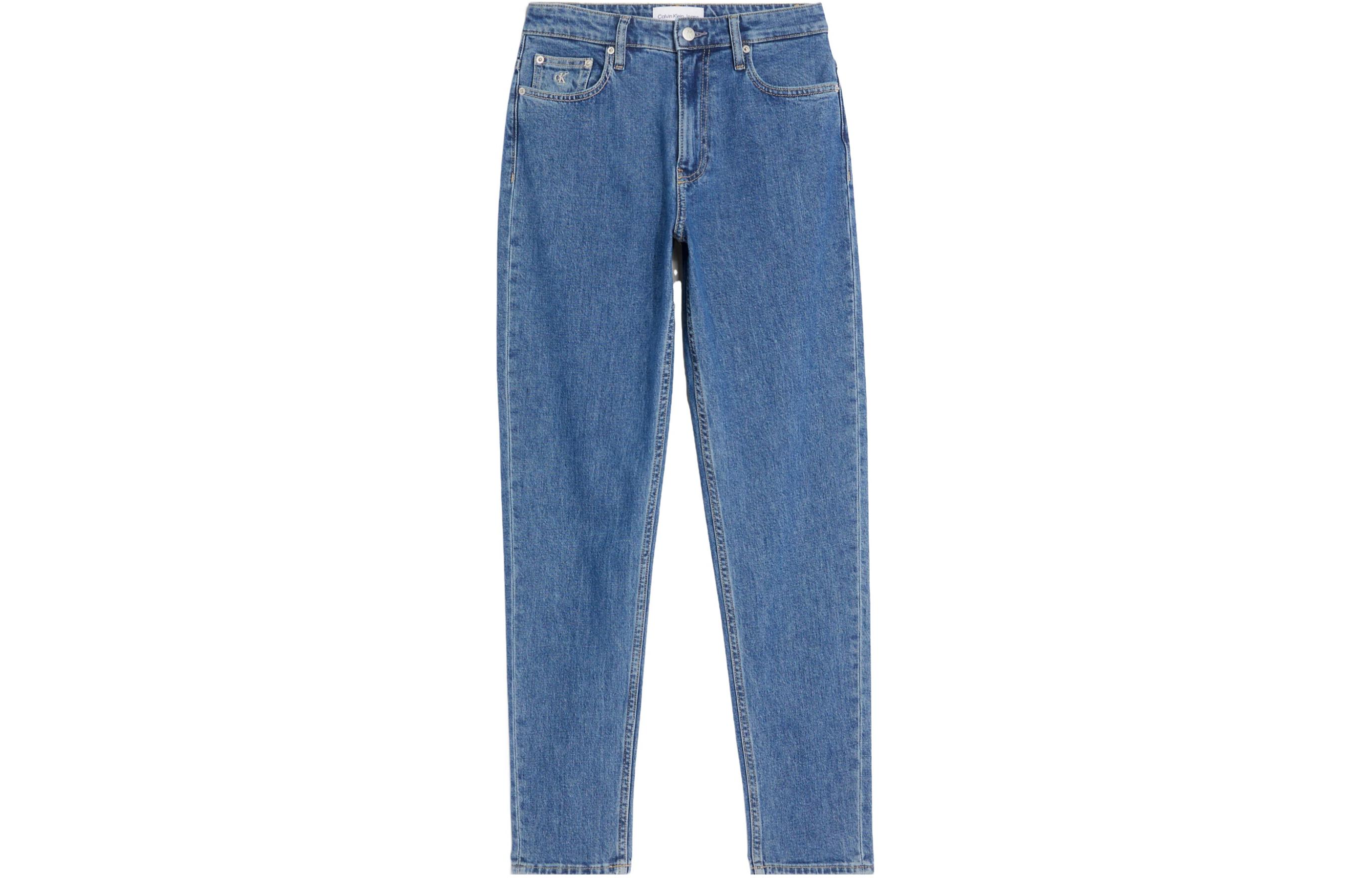 Calvin Klein logo-embroidered tapered-leg jeans