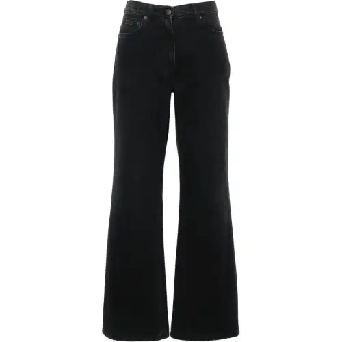 THE ROW Jeans Women's Black Moderate Straight Fit Pants