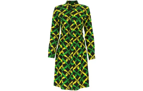 Bottega Veneta Graphic Printed Regular Fit Shirt Dress