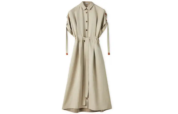 LOEWE FW21 Short Sleeved Dress Women's Gray