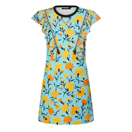 LOUIS VUITTON Short Sleeved Dress Women's Oxford Blue