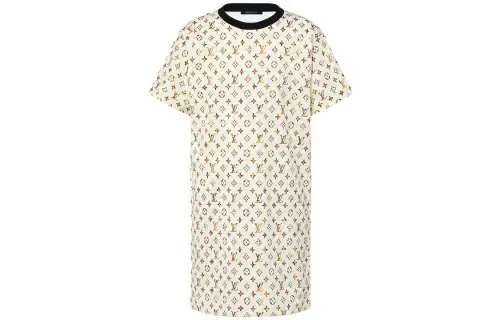 LOUIS VUITTON Python Monogram T Shirt Dress