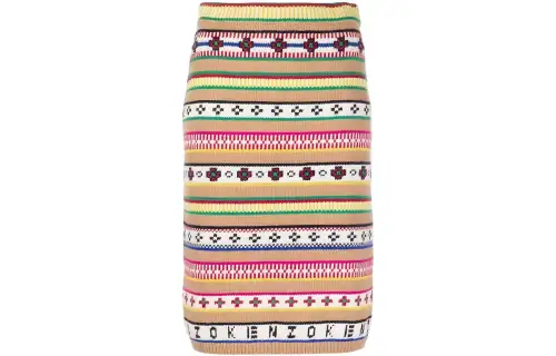 Kenzo intarsia-knit high-waisted skirt