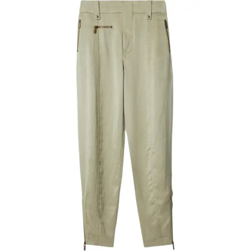 Burberry Tapered-Leg Zip Detailed Trousers