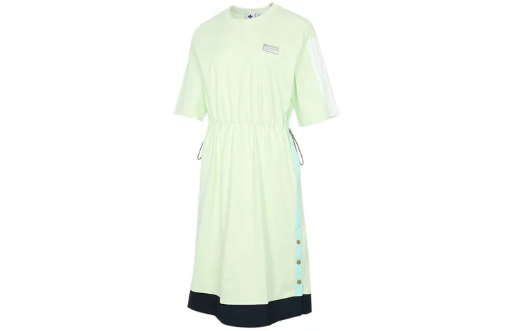 Adidas Originals Short Sleeved Dress Women's Light Pink Green