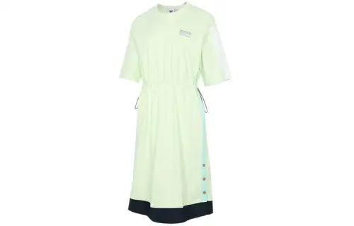 Adidas Originals Short Sleeved Dress Women's Light Pink Green
