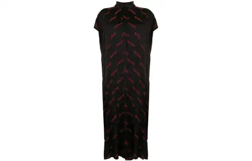 Balenciaga Rawcut Si logo-embroidered shirt dress