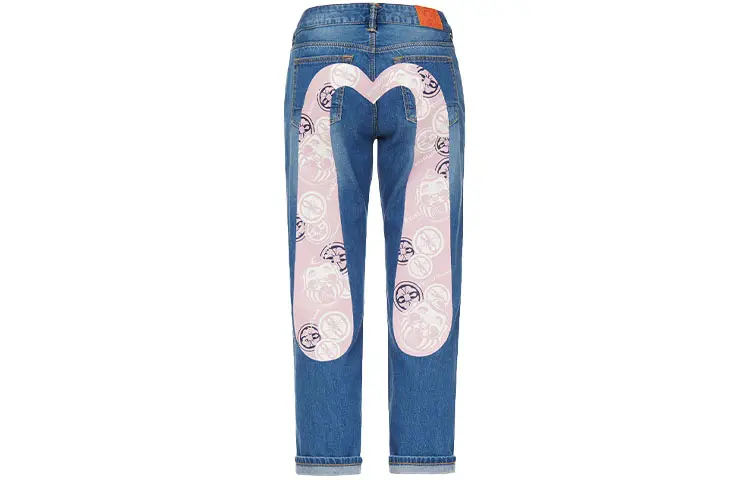 EVISU Jeans Women's Blue Moderate Tapered Pants