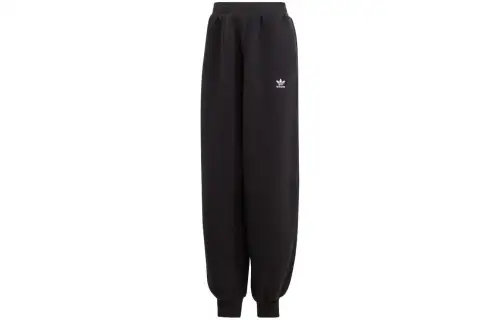 Adidas Originals ESSENTIALS Knitted Sweatpants Women's Black Moderate Cuffed Pants