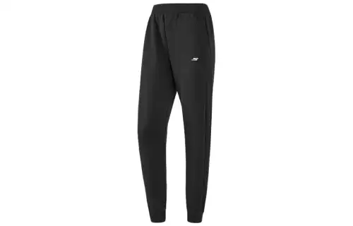 Skechers Sports Collection Knitted Sweatpants Women's Black Thin Cuffed Pants