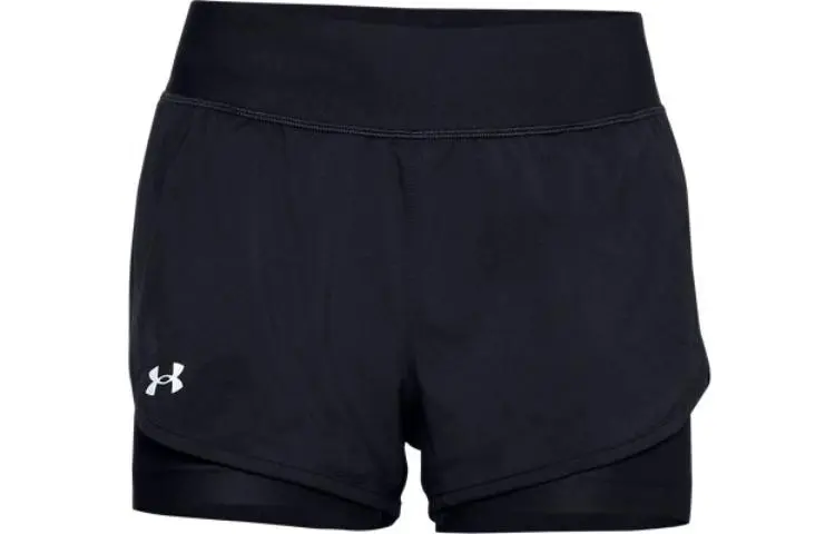 Under Armour SpeedPocket Casual Shorts Women's Black Moderate Straight Fit Pants