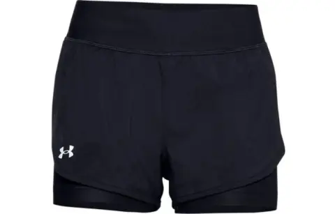 Under Armour SpeedPocket Casual Shorts Women's Black Moderate Straight Fit Pants