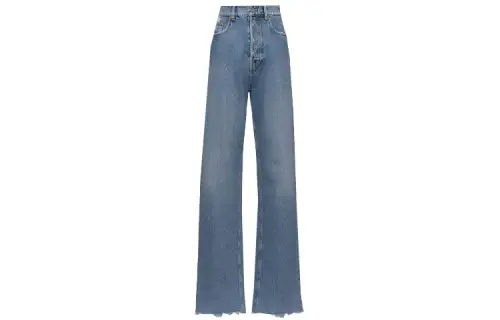 MIU MIU Jeans Women's Blue Moderate Straight Fit Pants