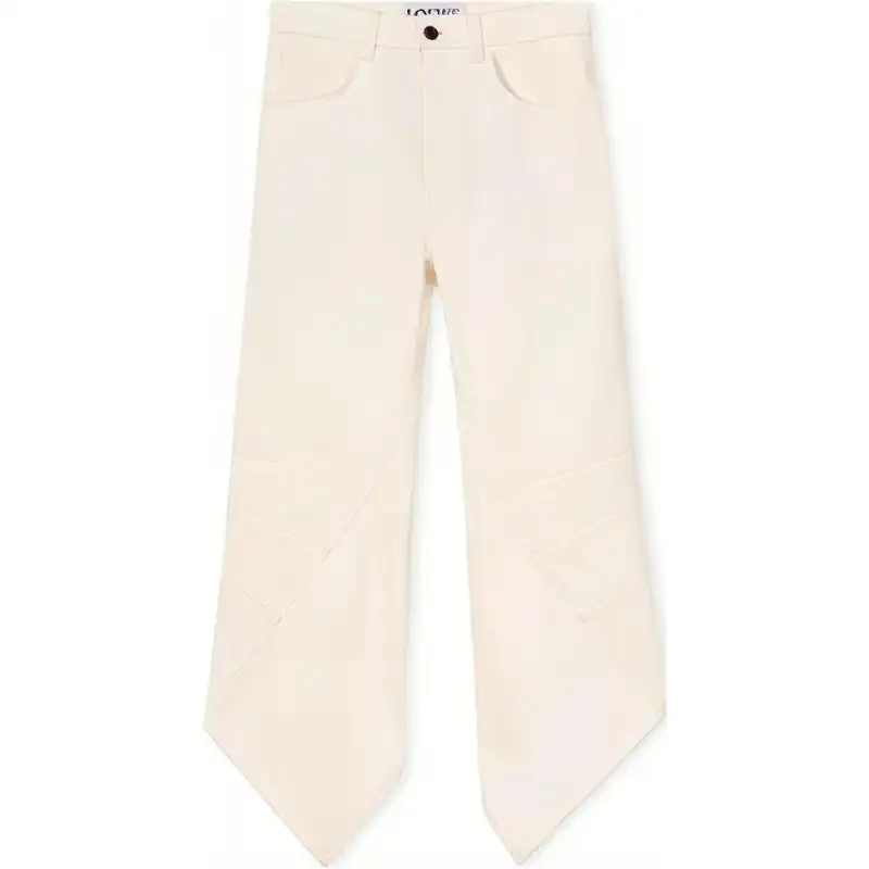 LOEWE SS22 Denim Trousers Women's Ecru