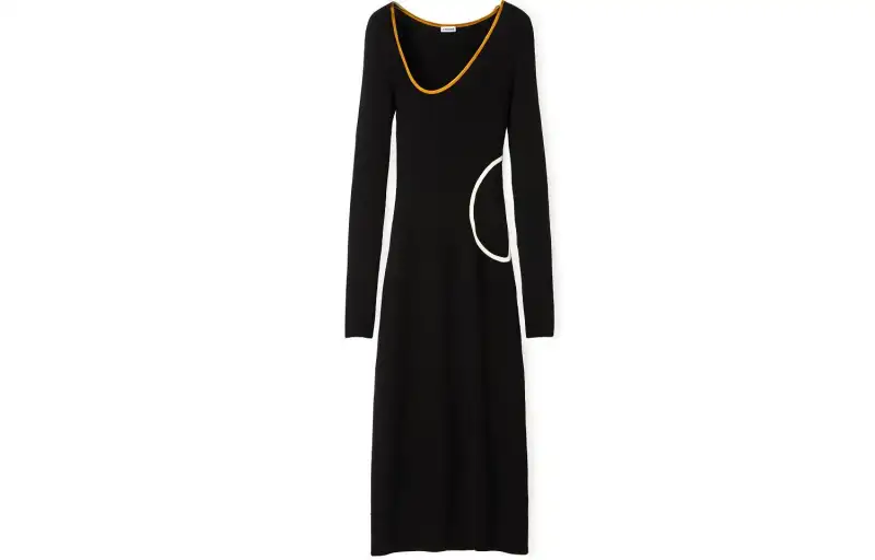 LOEWE SS22 Long Sleeved Dress Women's Black
