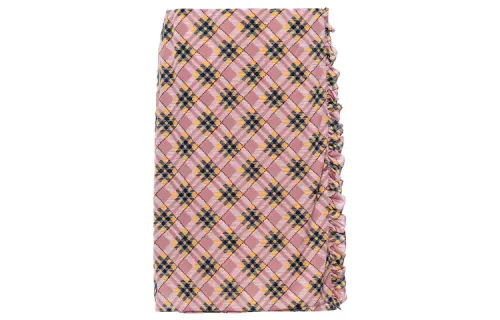 MIU MIU SS21 Knit Long Skirt Women's Pink Beige