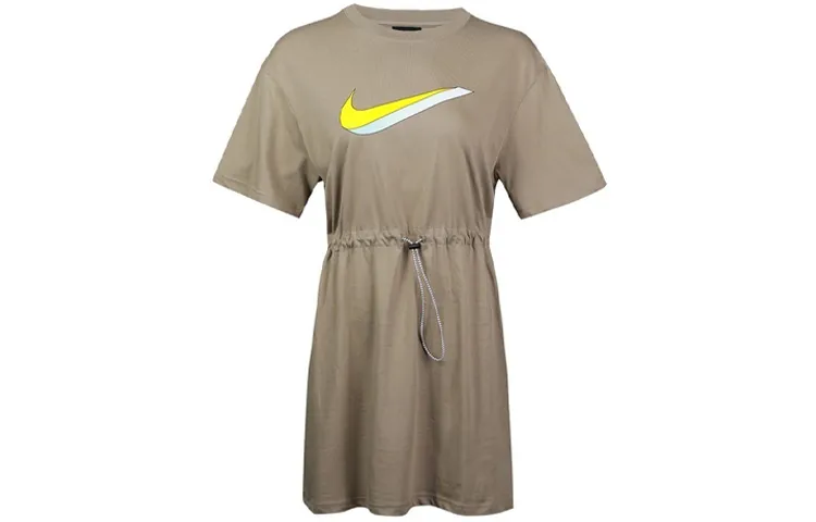 Nike Short Sleeved Dress Women's Khaki