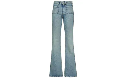MIU MIU Jeans Women's Blue Moderate Flared Pants