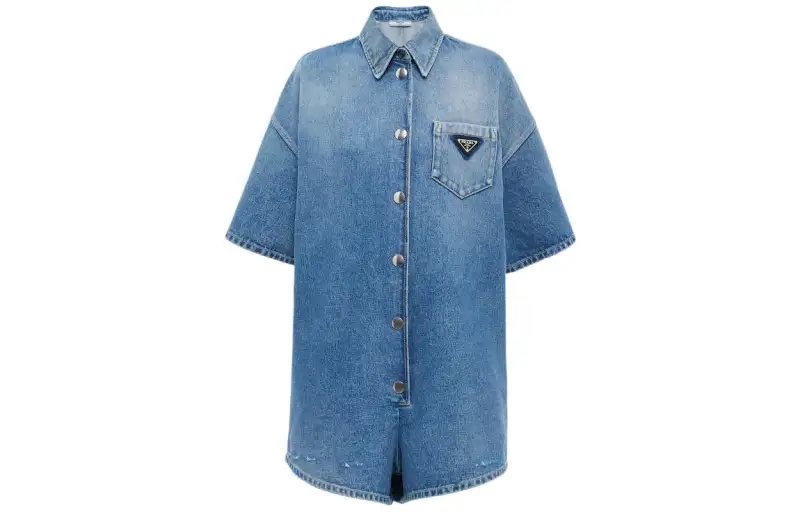 PRADA Jumpsuits Women's Blue Moderate Jumpsuit