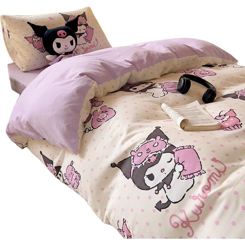 Disney Disney, sanrio, children's set, cartoon sheet, duvet cover for students, 4 piece set