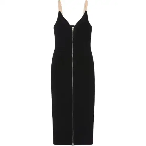 【Previous Season】V-neck stretch wool dress