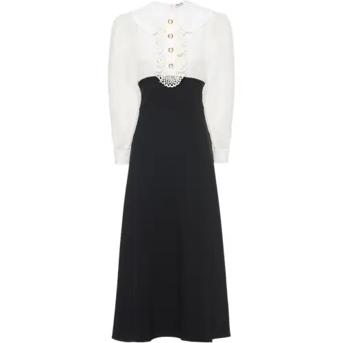 MIU MIU FW21 Long Sleeved Dress Women's Black