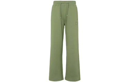 Jordan Flight Solid Color Lace Up Open Leg Opening Design Casual Fleece Lined Wide Leg Knitted Sweatpants Women's