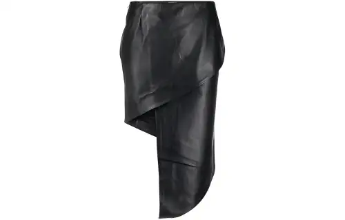 Vetements Asymmetric Leather Miniskirt