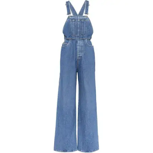 【Previous Season】wide-leg denim dungarees
