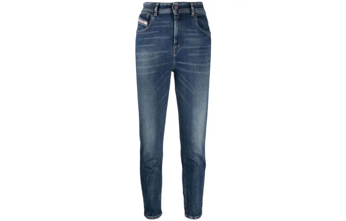 DIESEL Jeans Women's Blue Moderate Tapered Pants