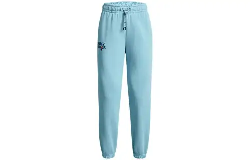 Under Armour Knitted Sweatpants Women's Blue Moderate Cuffed Pants