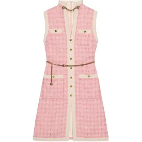 GUCCI SS21 Sleeveless Dress Women's Pink