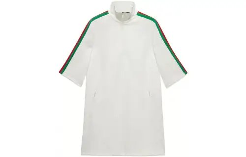 GUCCI SS22 Short Sleeved Dress Women's White