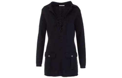 SAINT LAURENT Long Sleeved Dresses Women's Blue Moderate Mid Length