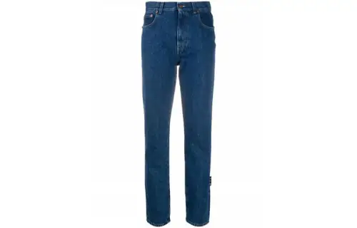 OFF-WHITE Logo-print Straight-leg Jeans