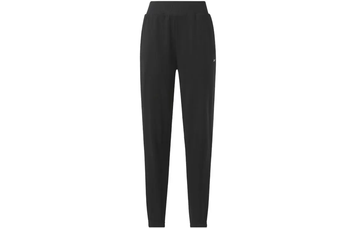 Reebok Knitted Sweatpants Women's Black Moderate Slim Fit Pants