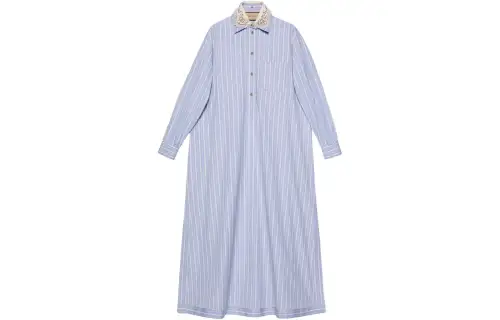 【Previous Season】striped maxi shirt dress