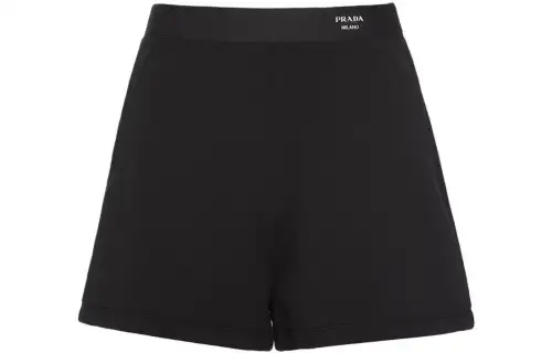 logo-waistband cotton shorts