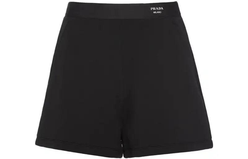 logo-waistband cotton shorts