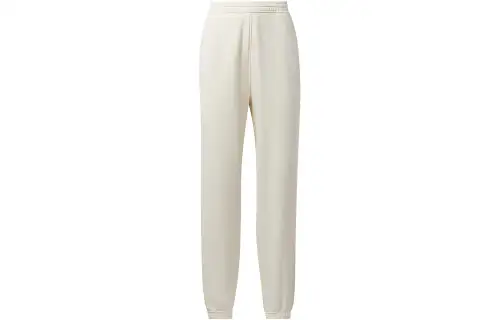 Reebok Knitted Sweatpants Women's White Moderate Cuffed Pants