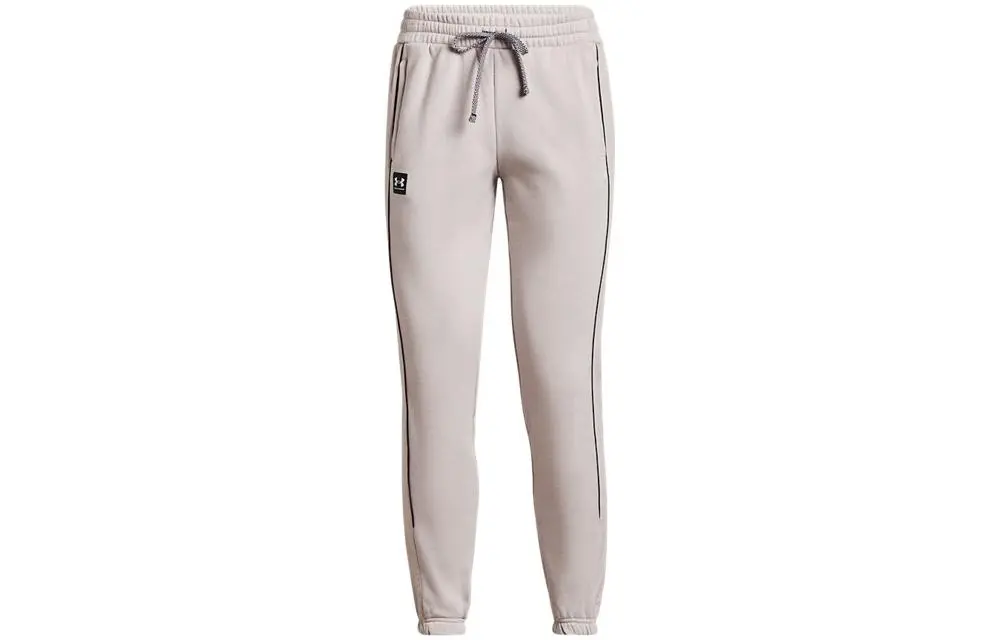 Under Armour Knitted Sweatpants Women's Gray Moderate Cuffed Pants