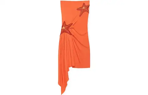 LOEWE Sleeveless Dresses Women's Bright Orange Moderate Short